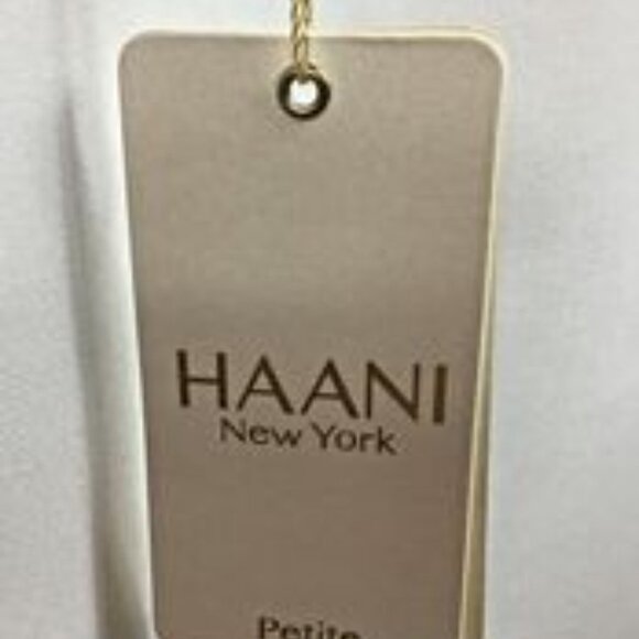 HAANI New York V-Neck Burgundy Dress Long Bell Eyelet Sleeve Petite Small NWT - Picture 6 of 10